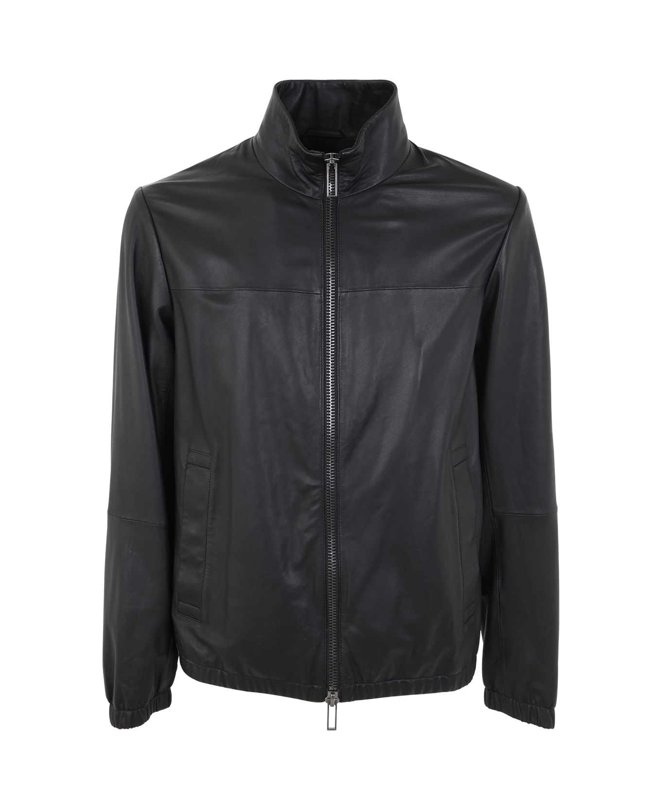 Emporio Armani Leather Jacket - Black