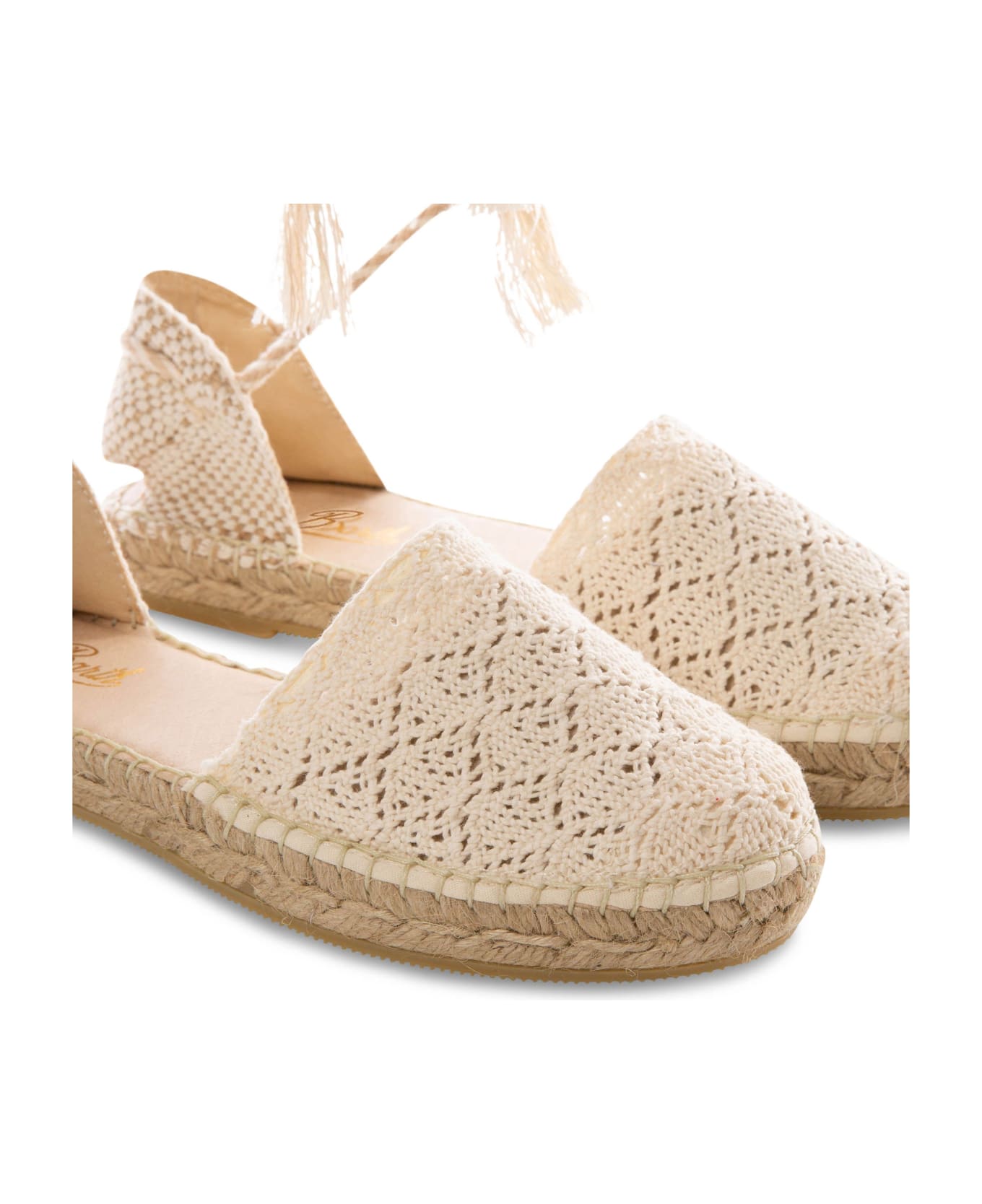 MC2 Saint Barth Woman Crochet Espadrillas - WHITE