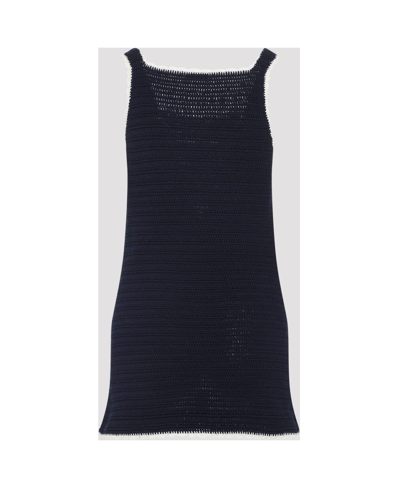 Celine Triomphe Mini Dress - Pm Navy Ecru