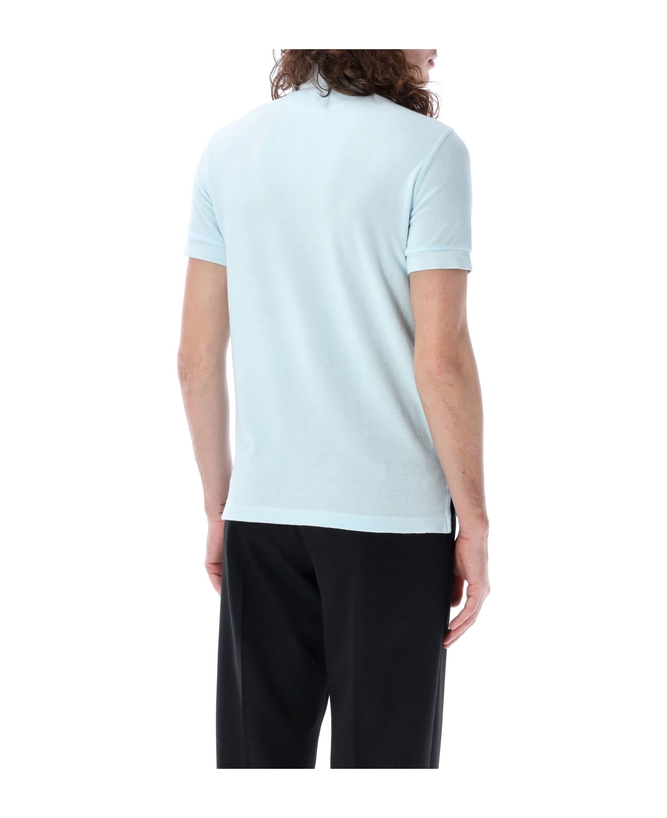 Tom Ford Towelling Polo - CRYSTAL BLUE