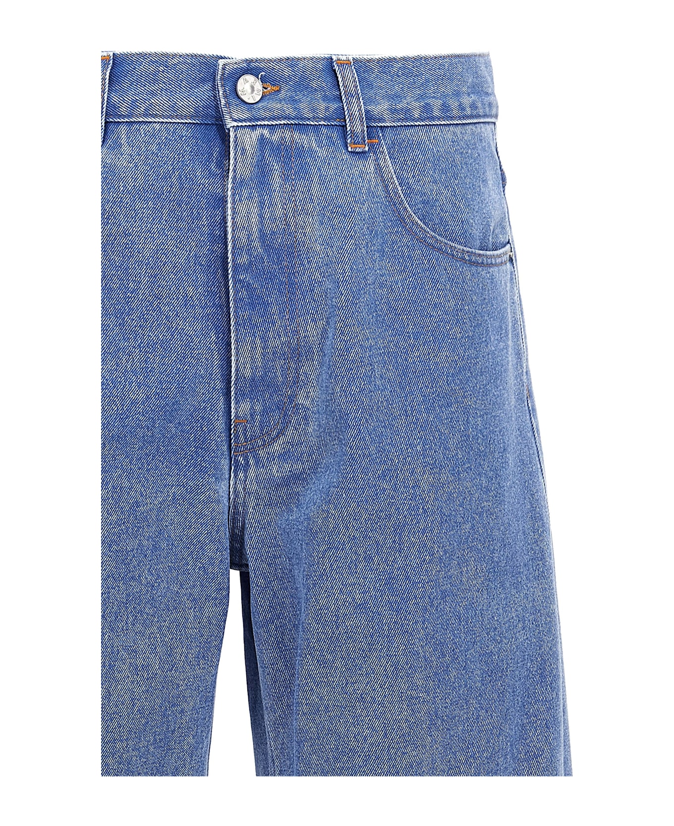 Marni Maxi Turn-up Jeans - Light Blue