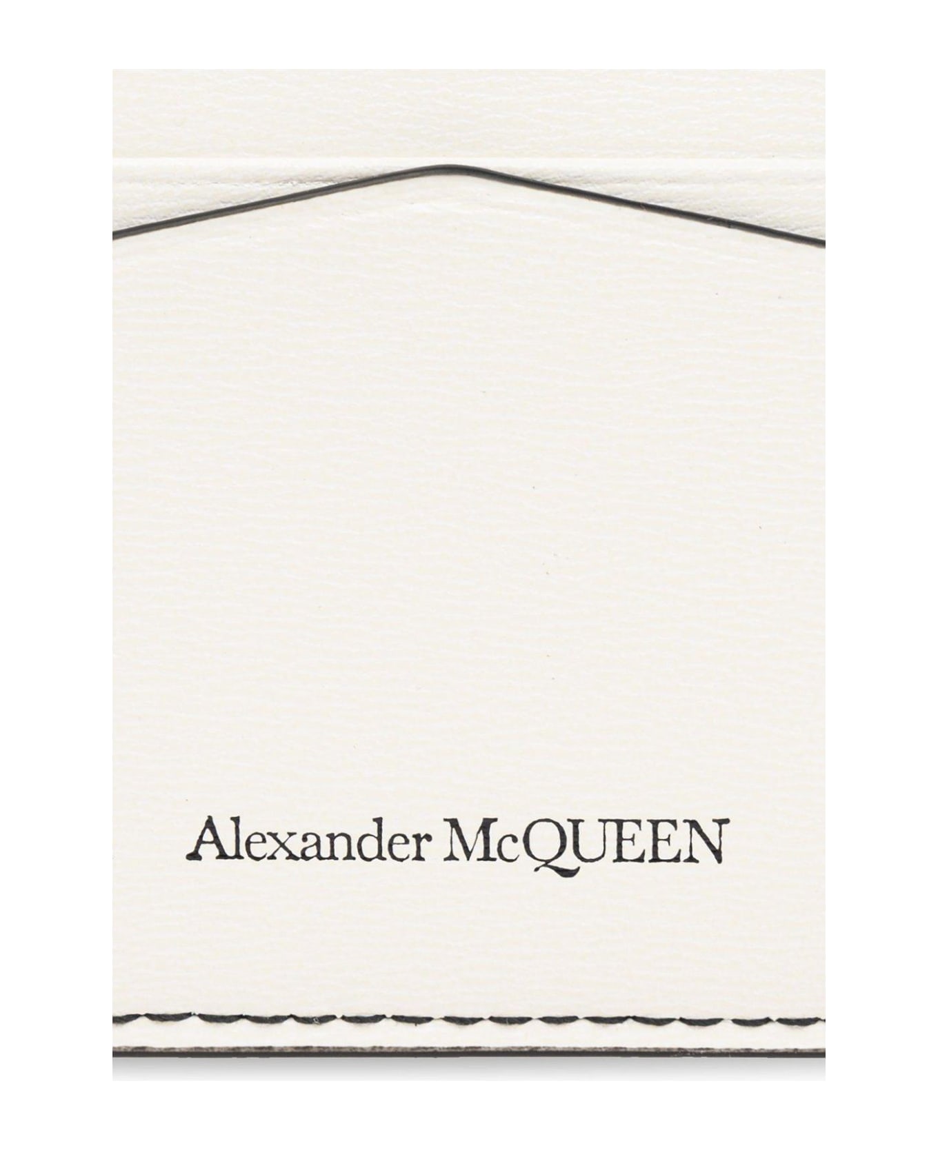 Alexander McQueen Skull Stud Embellished Card Holder - CREAM 財布