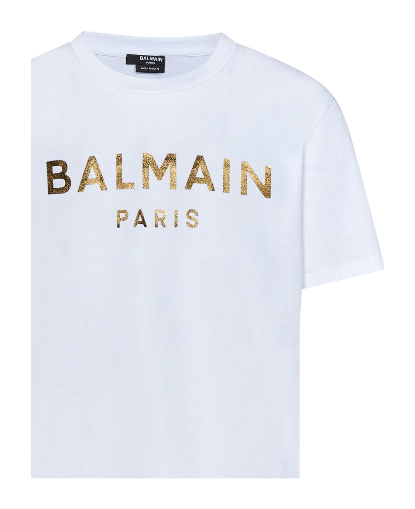 Balmain T-shirt - White/gold