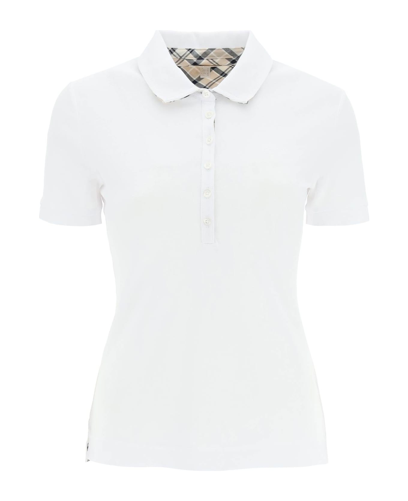 Barbour Classic Polo With Embroidered Logo Detail - WHITE INDIGO TARTAN (White)
