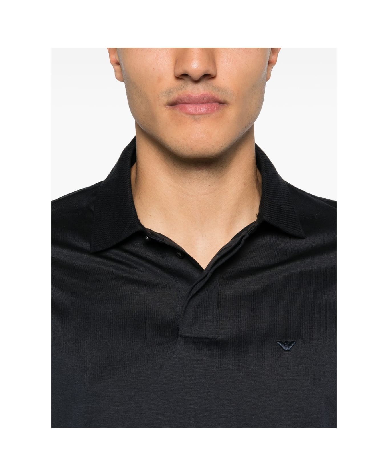 Emporio Armani Cotton Polo Shirt - Blue