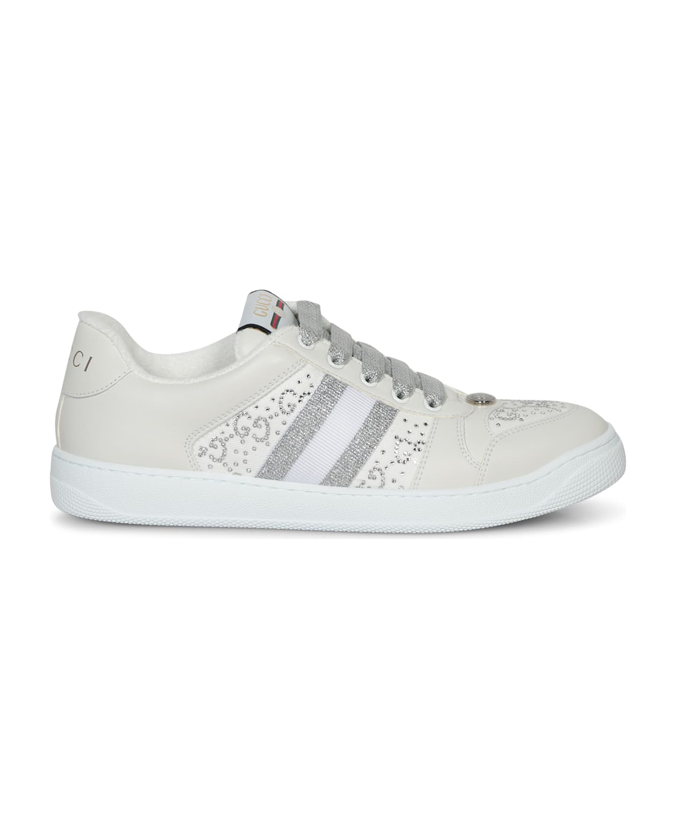 Gucci Screener Crys White-grey Sneakers - White