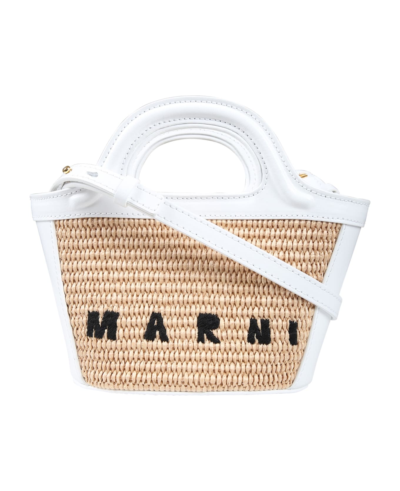 Marni Beige Bag For Girl With Logo - Beige
