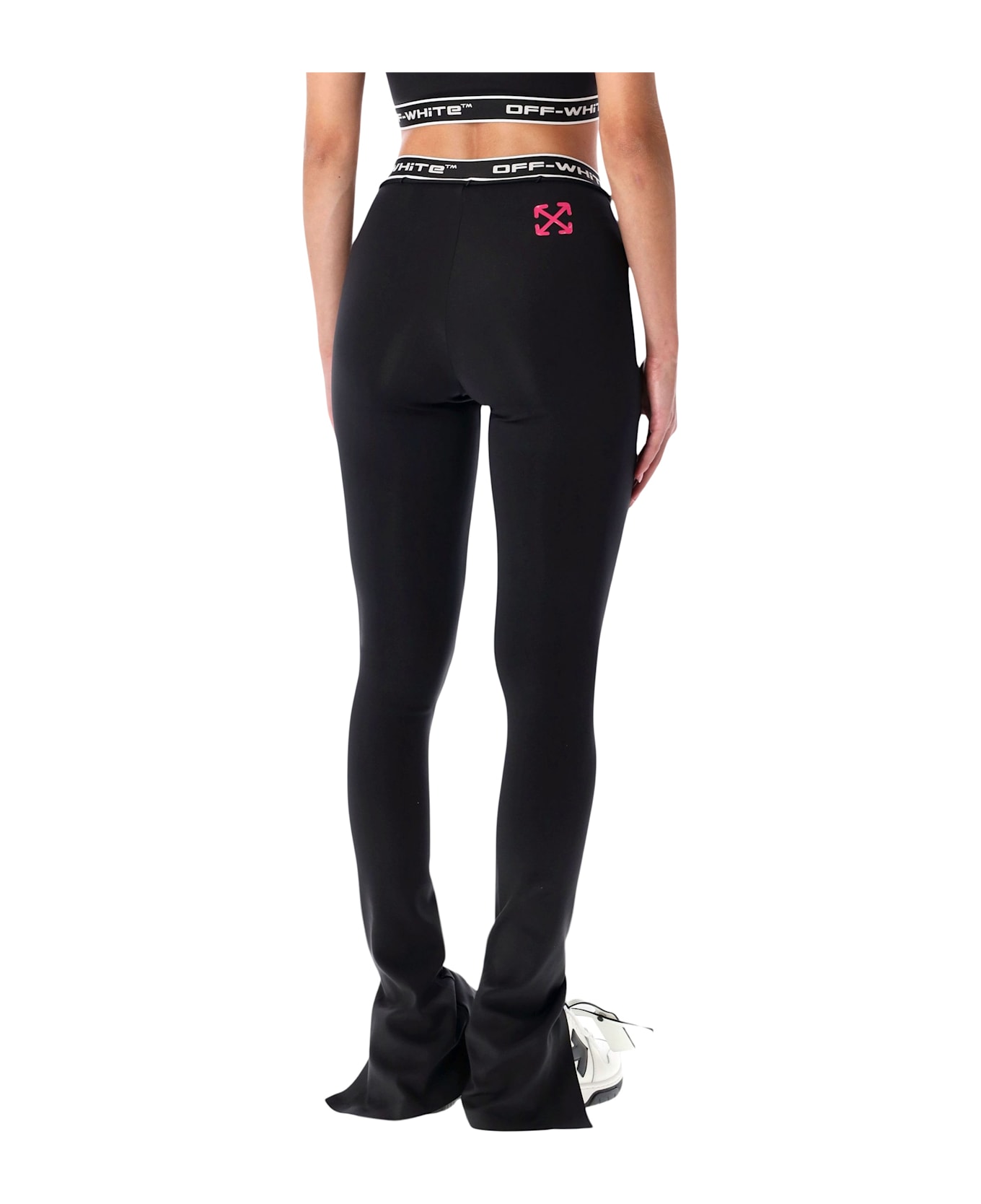 Off-White Logoband Split Hem Leggings - BLACK