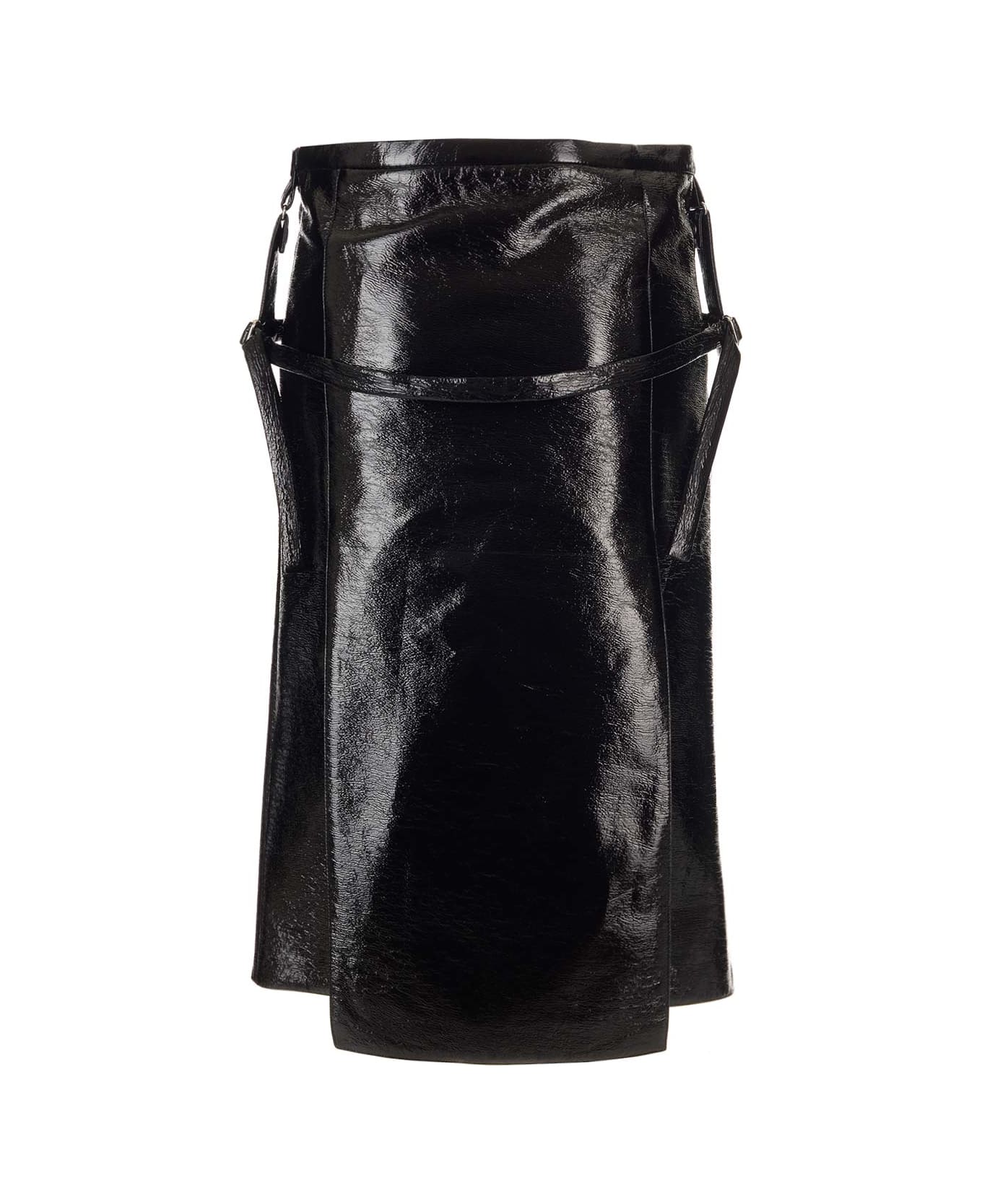 Courrèges Black Vinyl Skirt - Black スカート