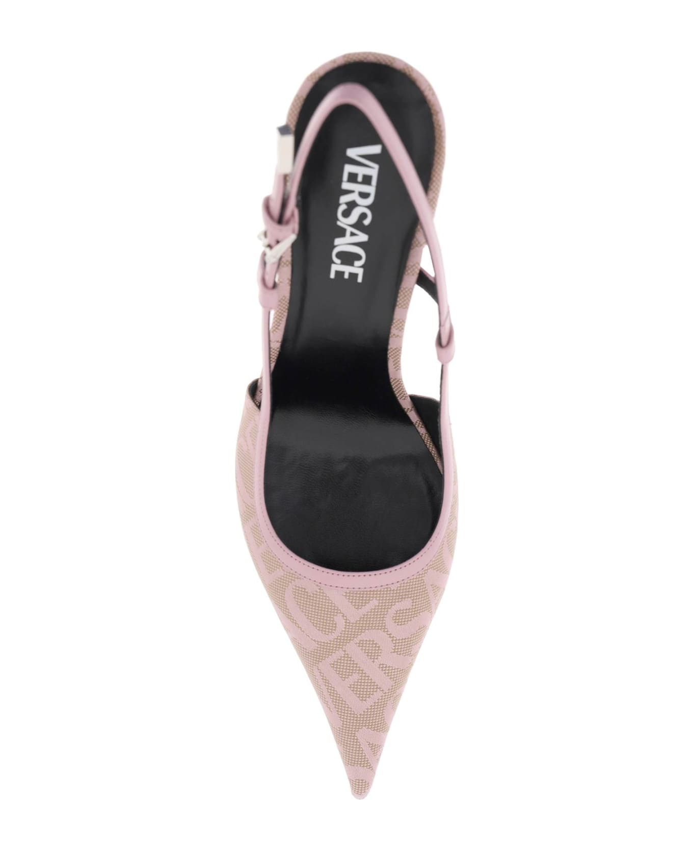 Versace All-over Versace Slingbacks - BEIGE BABY PINK NEW PALLA (Pink) ハイヒール