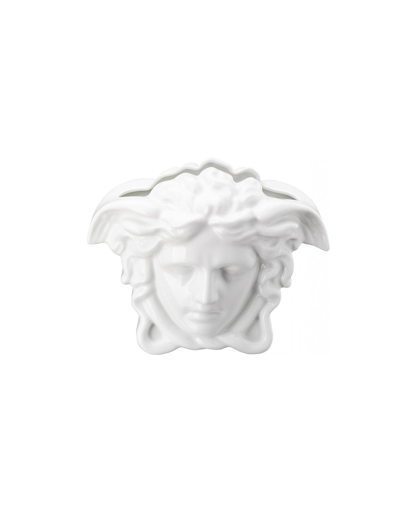 Versace Vaso In Medusa Cm 21 - Bianco