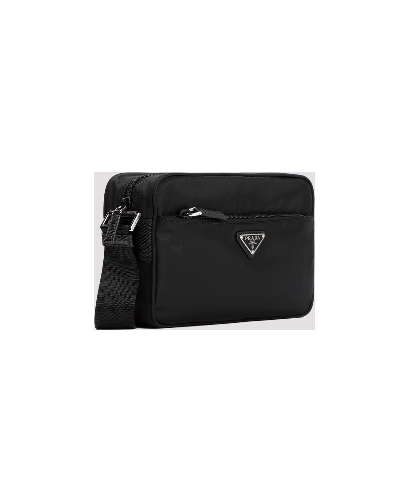 Prada Re-nylon And Leather Shoulder Bag - Nero