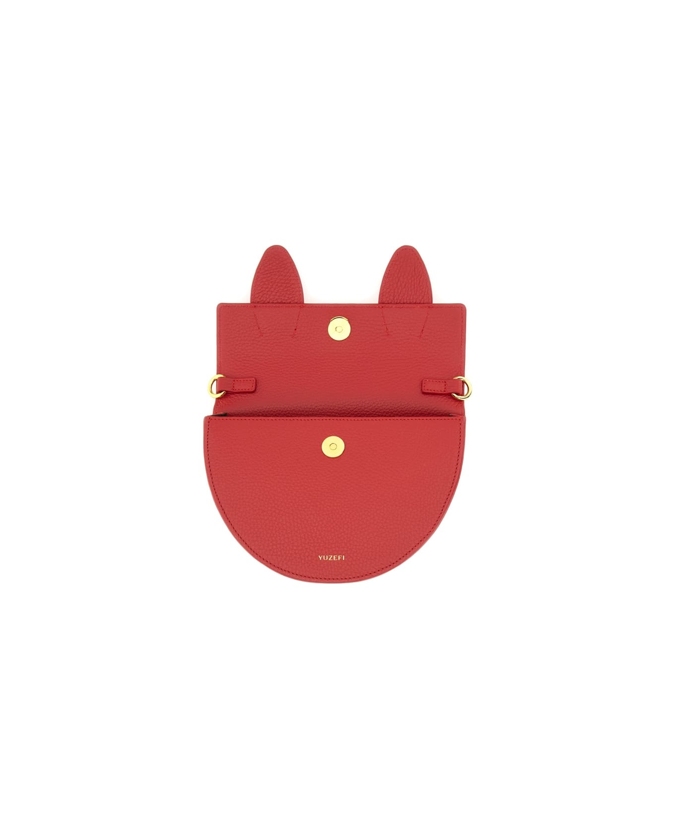 YUZEFI Leather "pretzel" Bag - RED