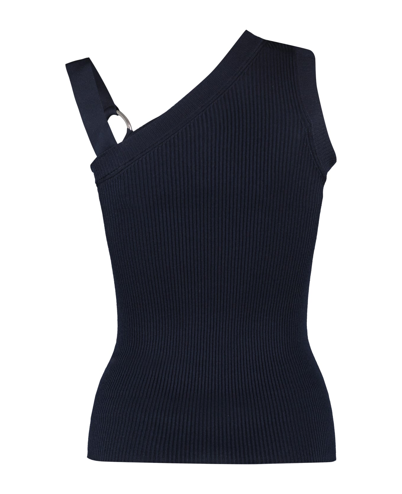 Boutique Moschino Ribbed Knit Top - blue