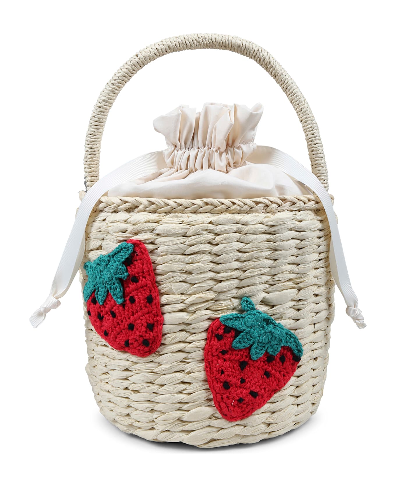 Stella McCartney Kids Beige Bag For Girl With Strawberries - Beige