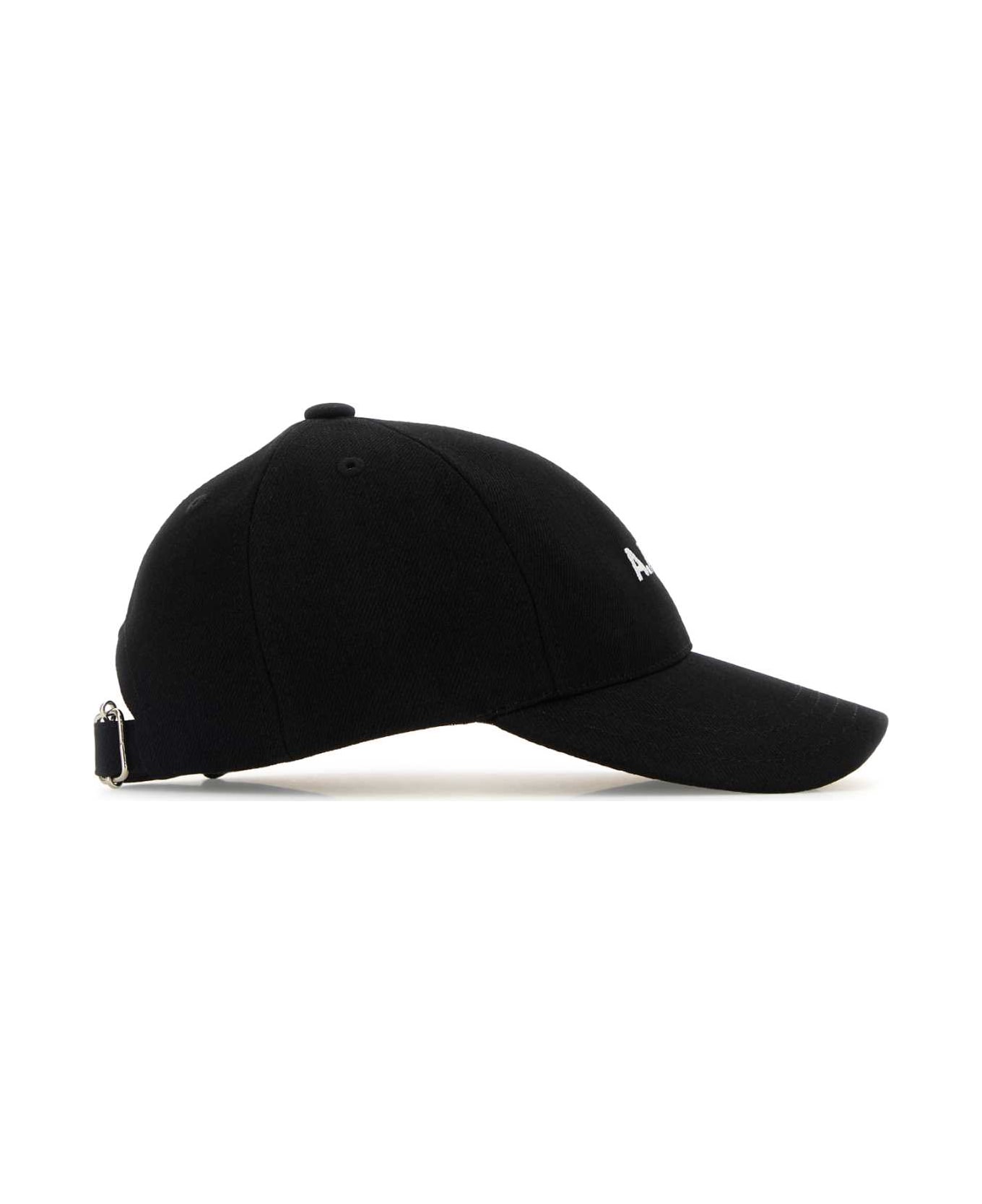 A.P.C. Black Stretch Cotton Charlie Baseball Cap - BLACK