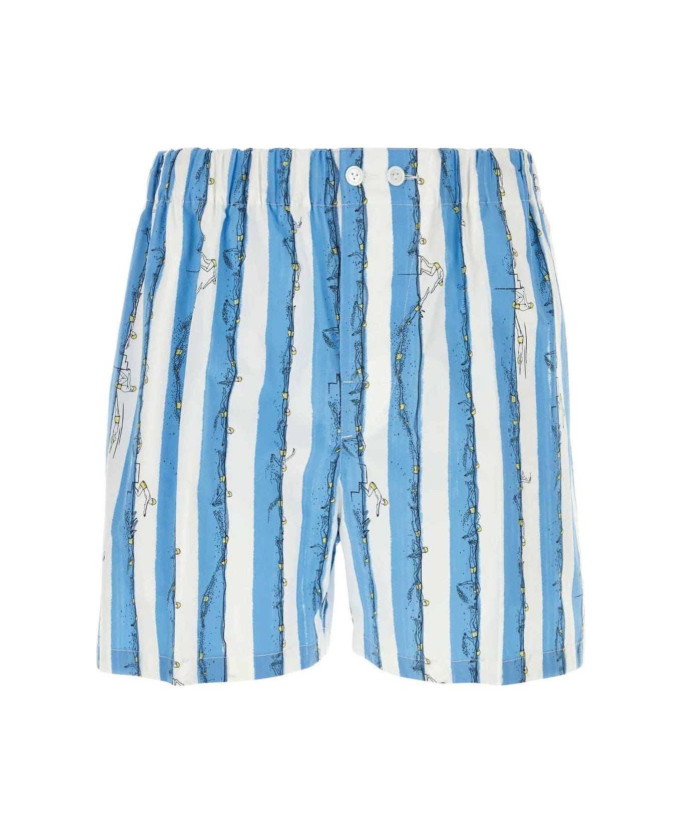 Bottega Veneta Printed Shorts - Blue/pineapple ショートパンツ