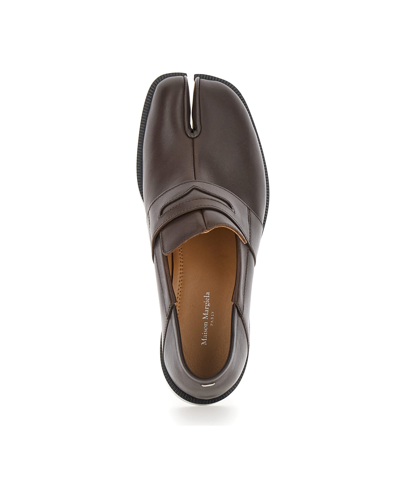 Maison Margiela 'tabi' Loafer In Leather Woman - Brown