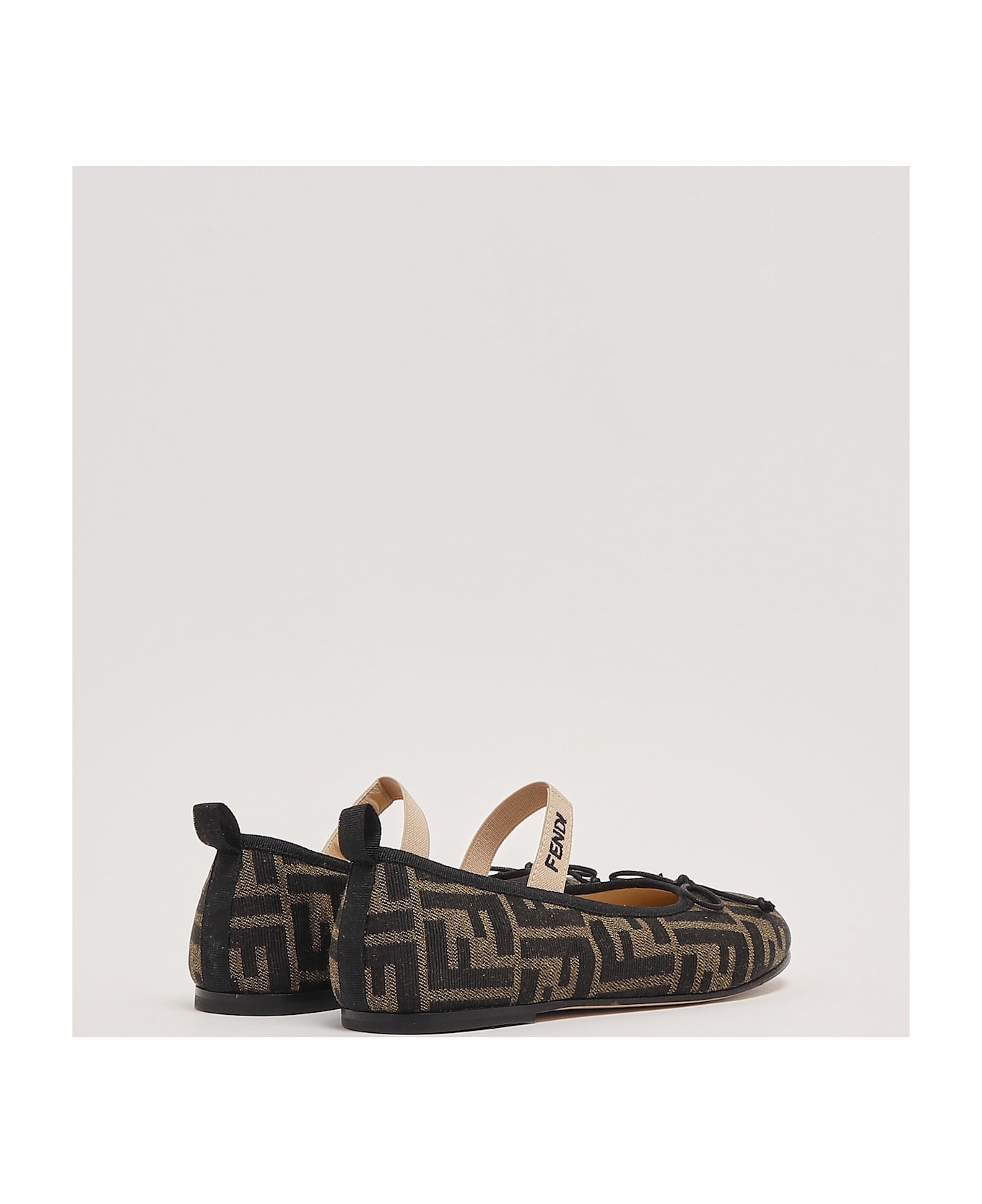 Fendi Dancer Flat Shoes - TABACCO-NERO-NUDO