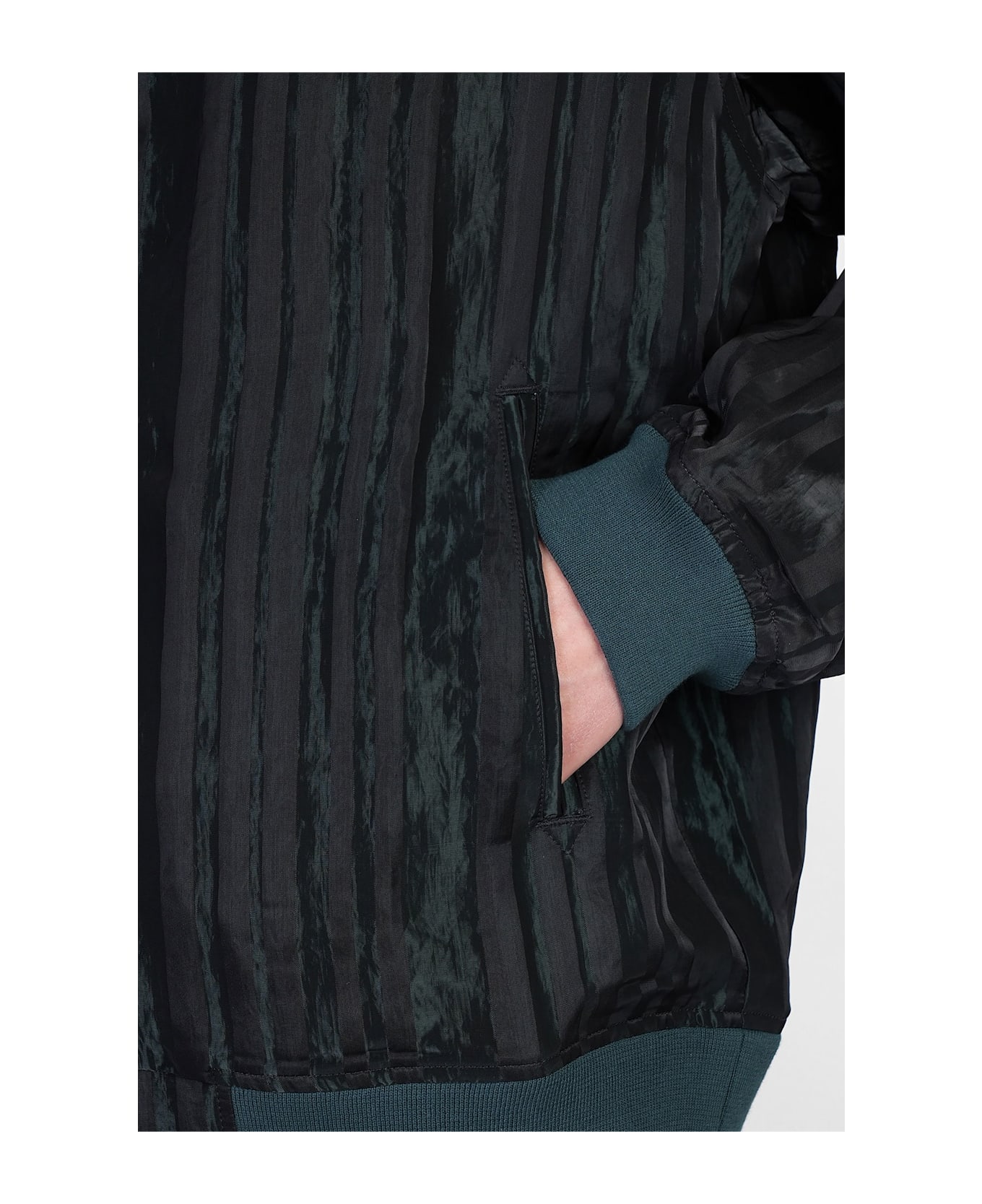 Needles Bomber Jacket In Green Rayon - green