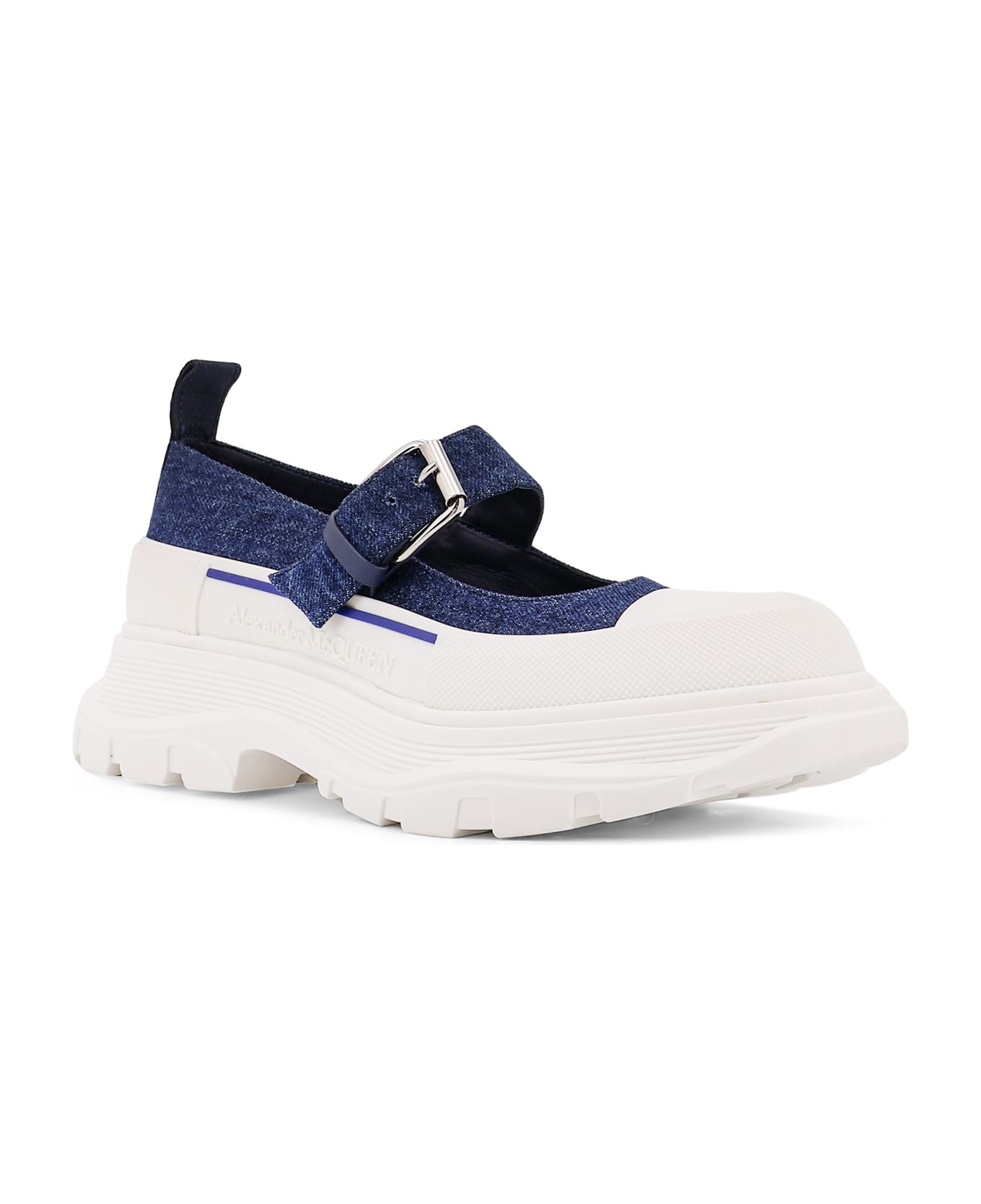 Alexander McQueen Denim Mary Jane - Blue