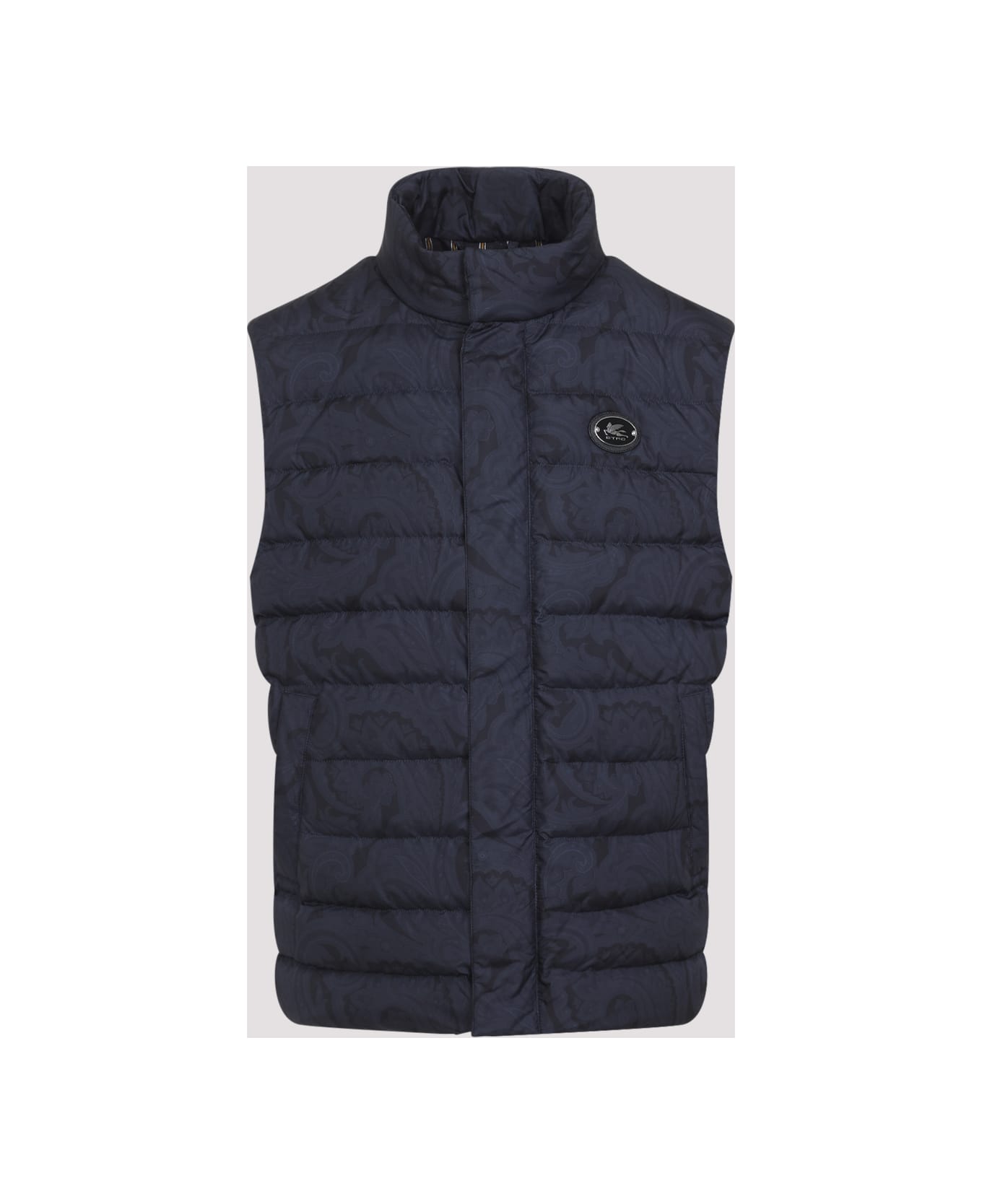 Etro Down Jacket Vest - Stampa F.do Blu
