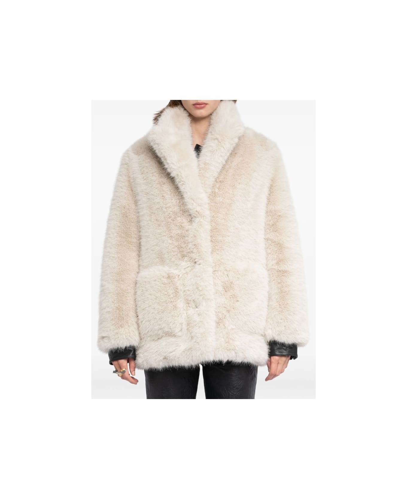 Zadig & Voltaire Leather Outerwear - NEUTRALS