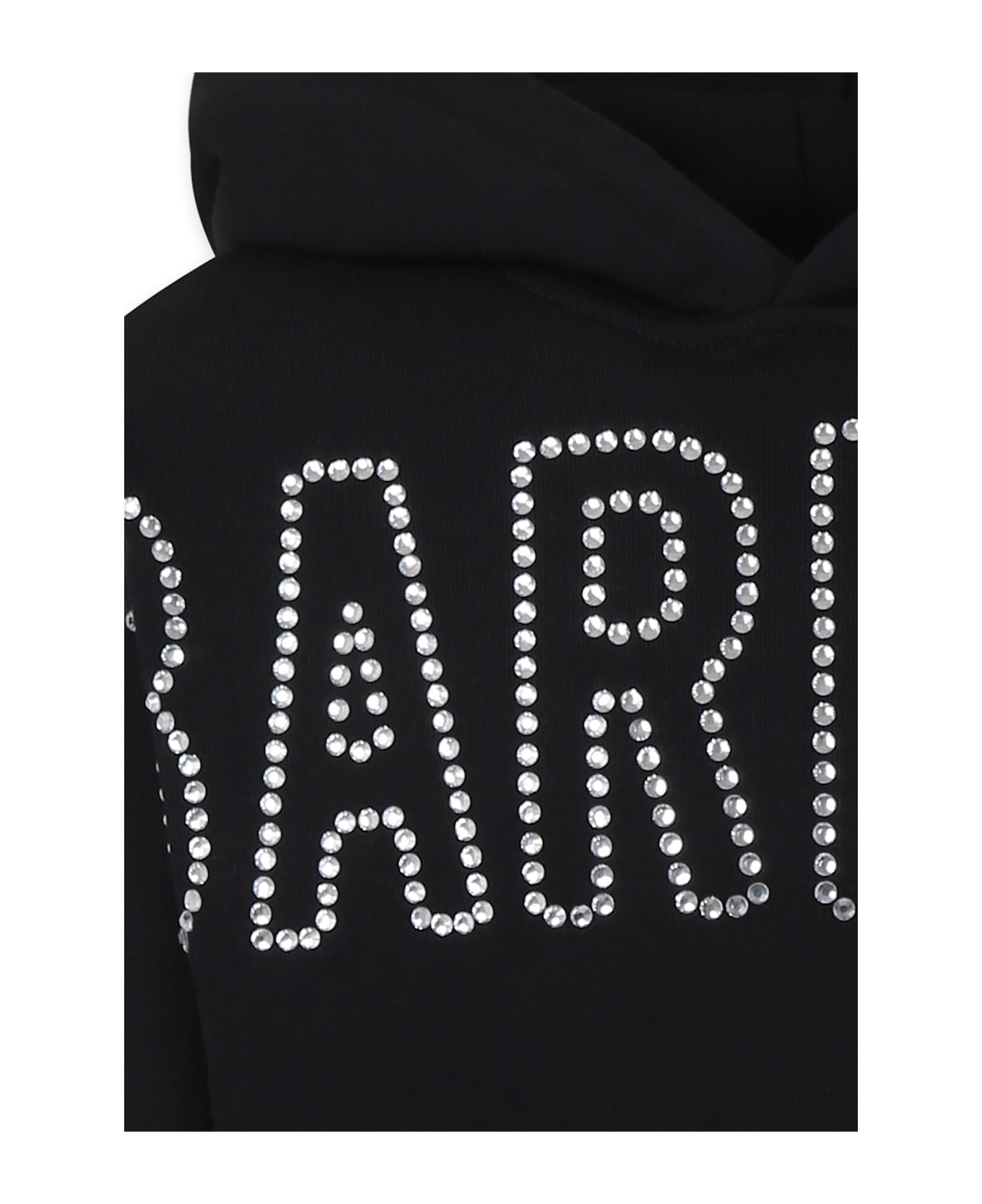 Barrow Black Sweatshirt For Girl With Logo - Black