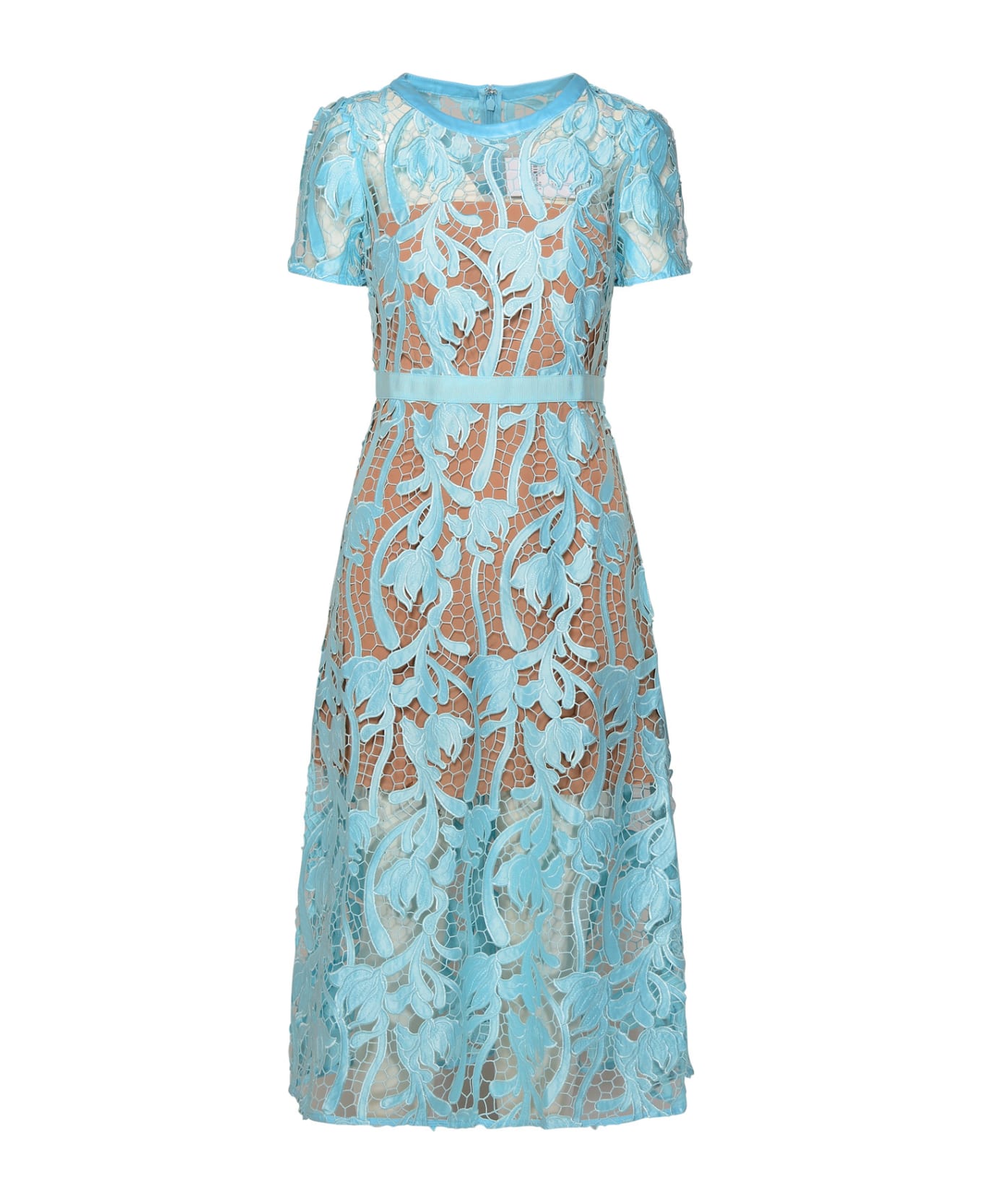 self-portrait Light Blue Polyester Dress - Light Blue