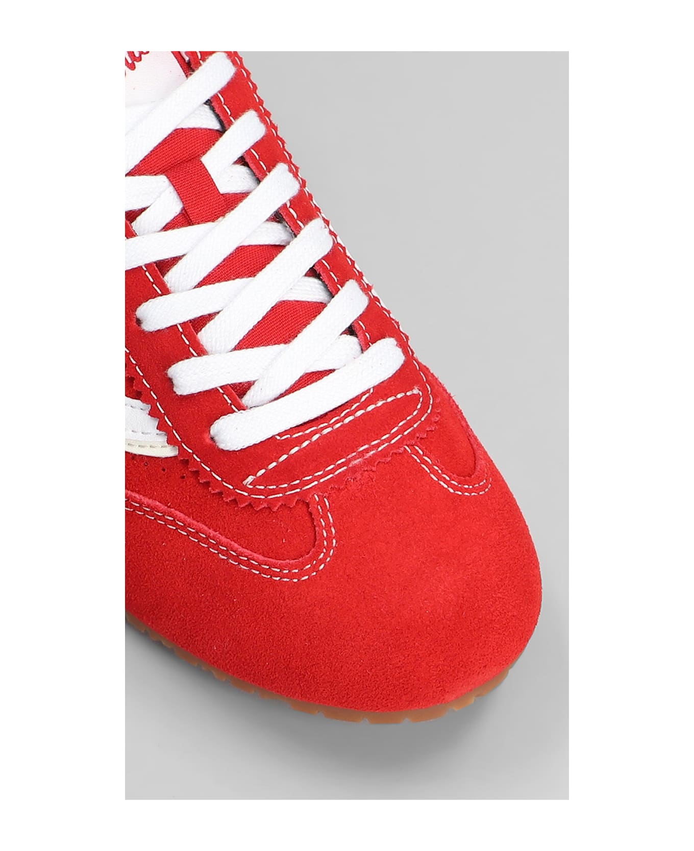 Vans Super Lowpro Sneakers In Red Suede - red