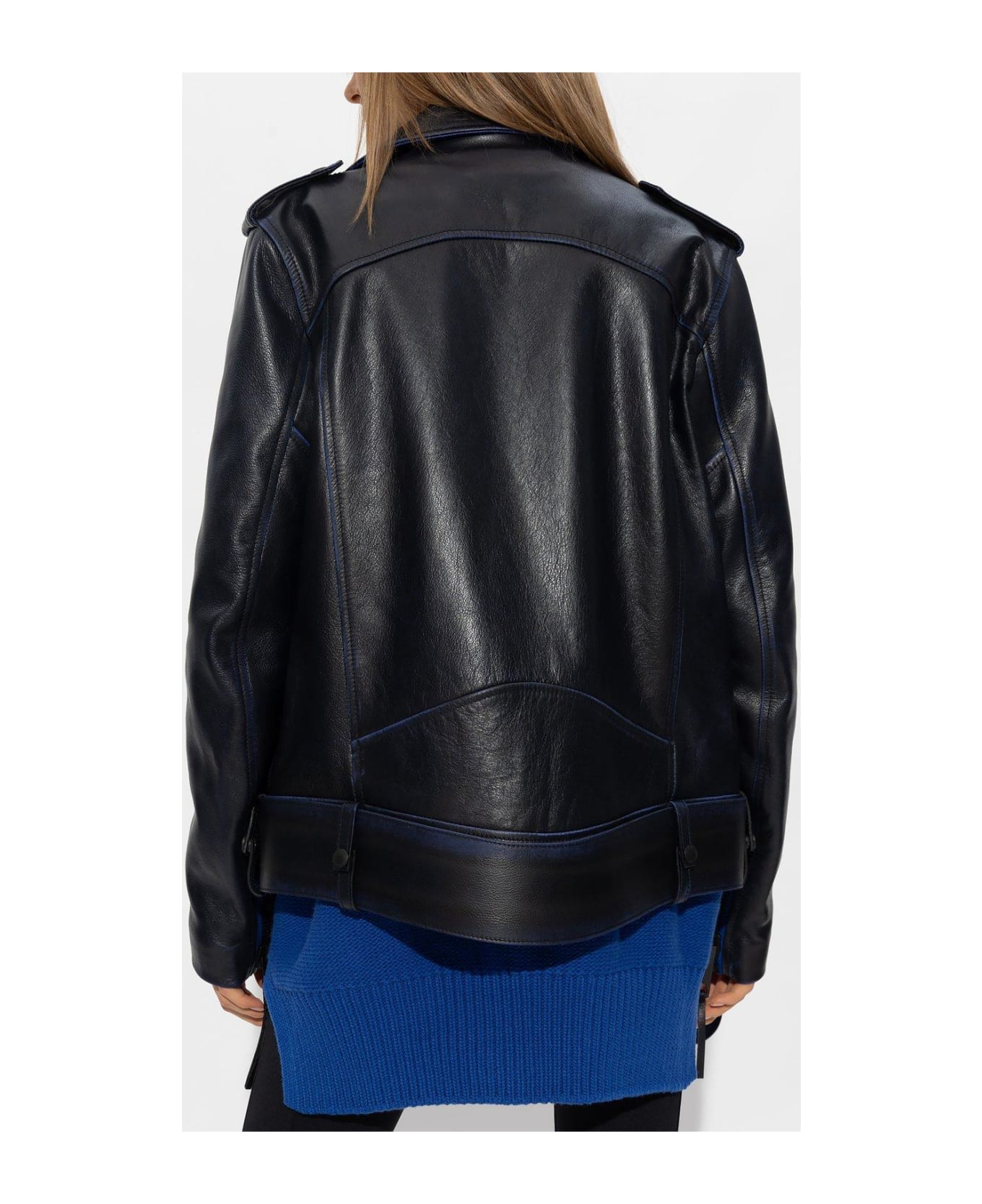 Off-White Belted Leather Jacket