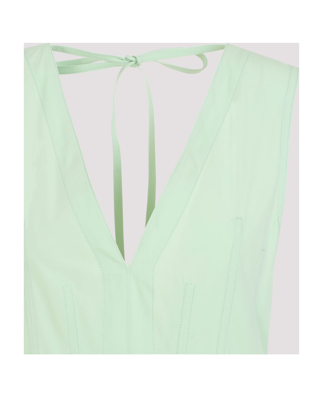 Bottega Veneta Compact Cotton Midi Dress - Fresh Mint