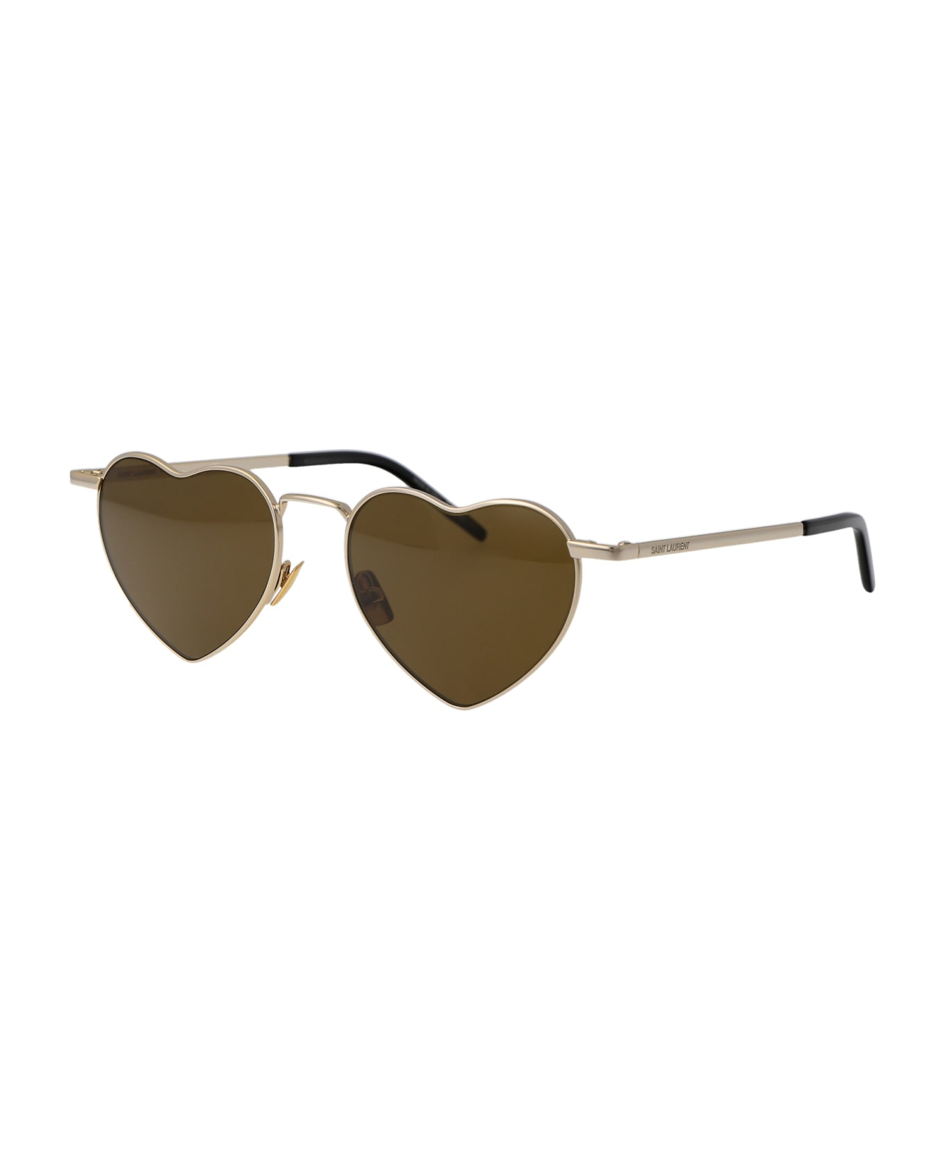 Saint Laurent Eyewear Sl 301 Loulou Sunglasses - 015 GOLD GOLD BROWN