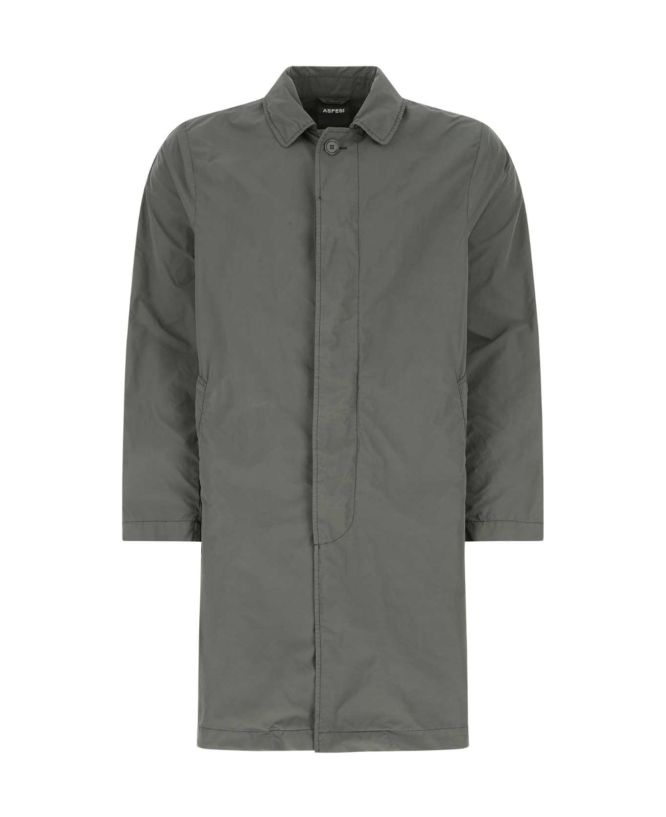 Aspesi Dark Grey Polyester Blend Rain Coat - 85333 コート