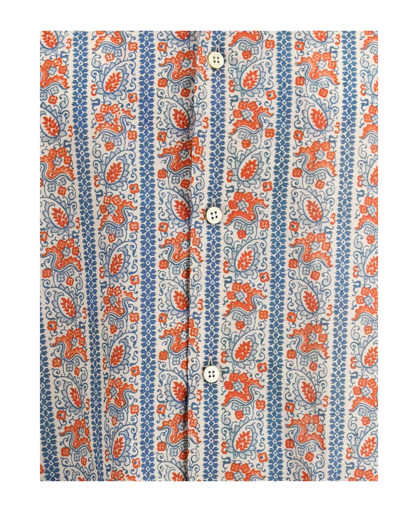 Valentino Paisley Pattern Shirt - Voyage Imaginaire Beige/blu/rosso