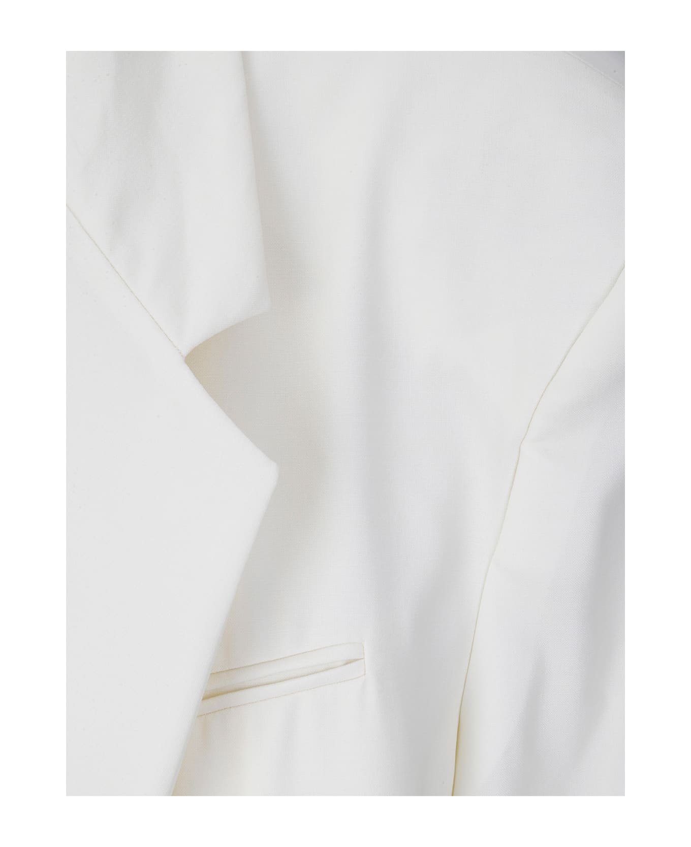 Act n.1 Deconstructed Corset Wool Blazer - CREAM