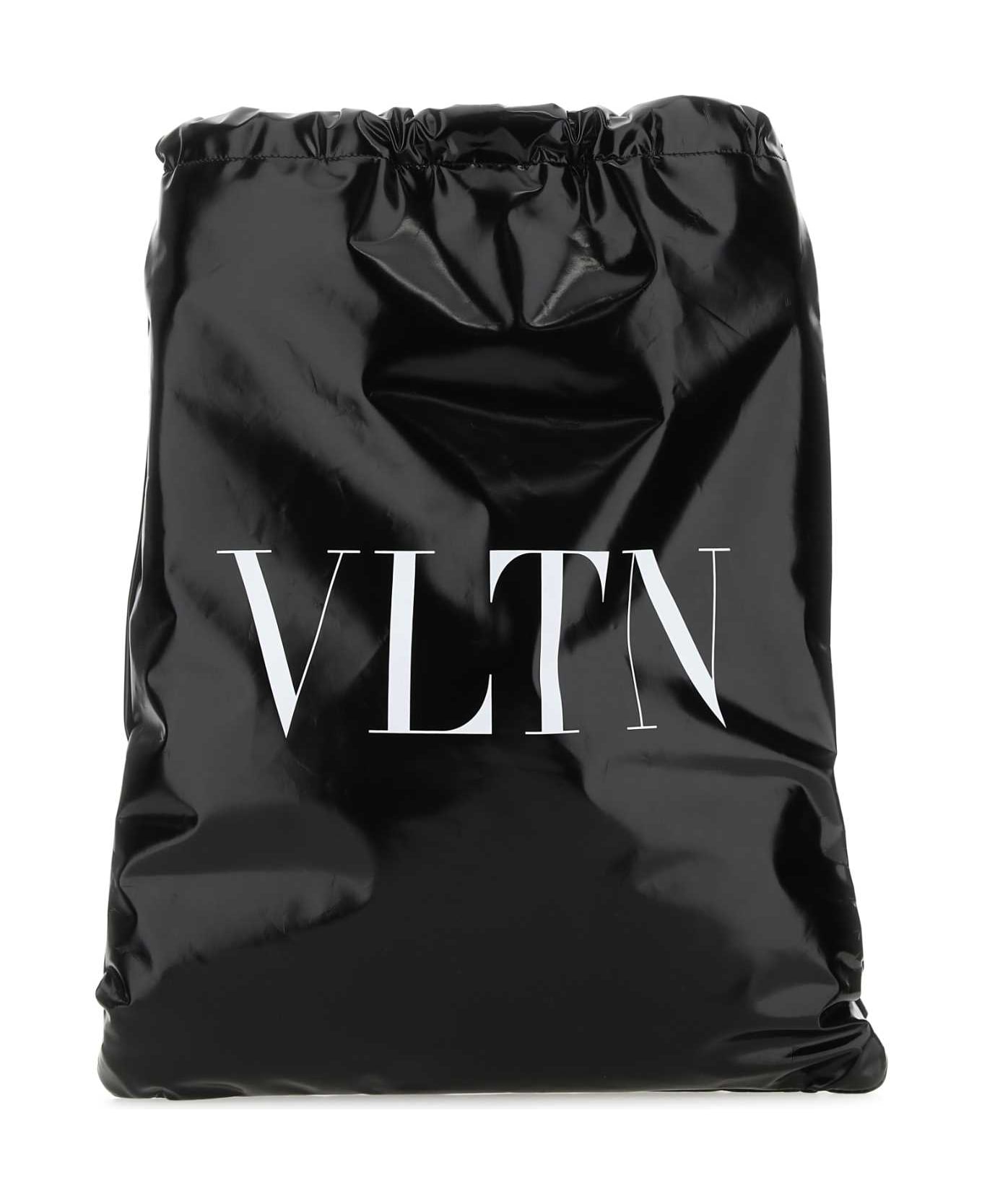 Valentino Garavani Black Leather Vltn Sack - 0NI