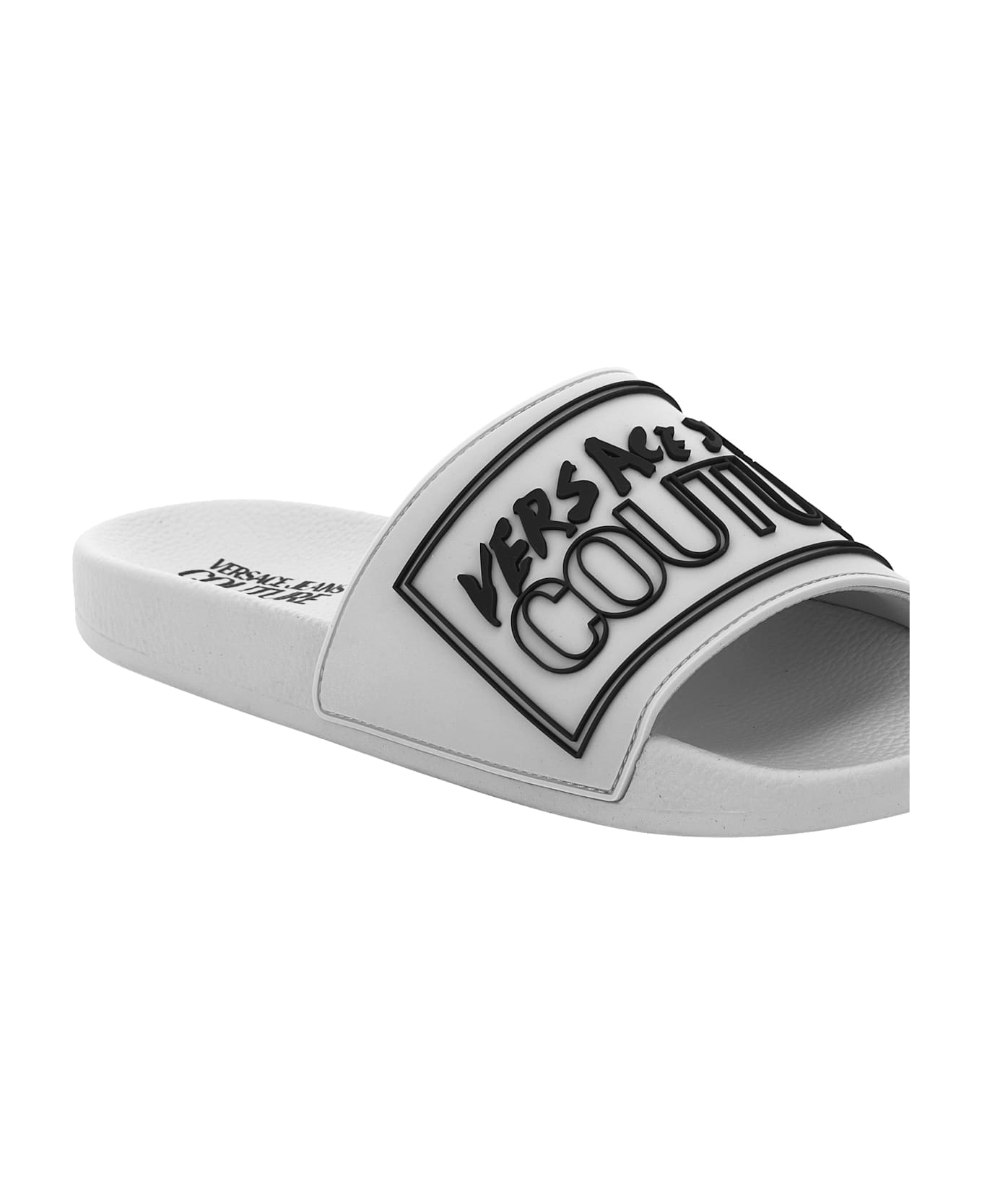 Versace Jeans Couture Men
s Pool Slides - White