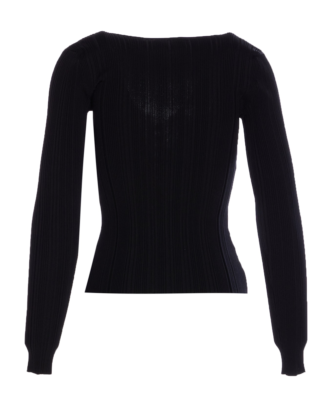 self-portrait Lace Knit Top - Black