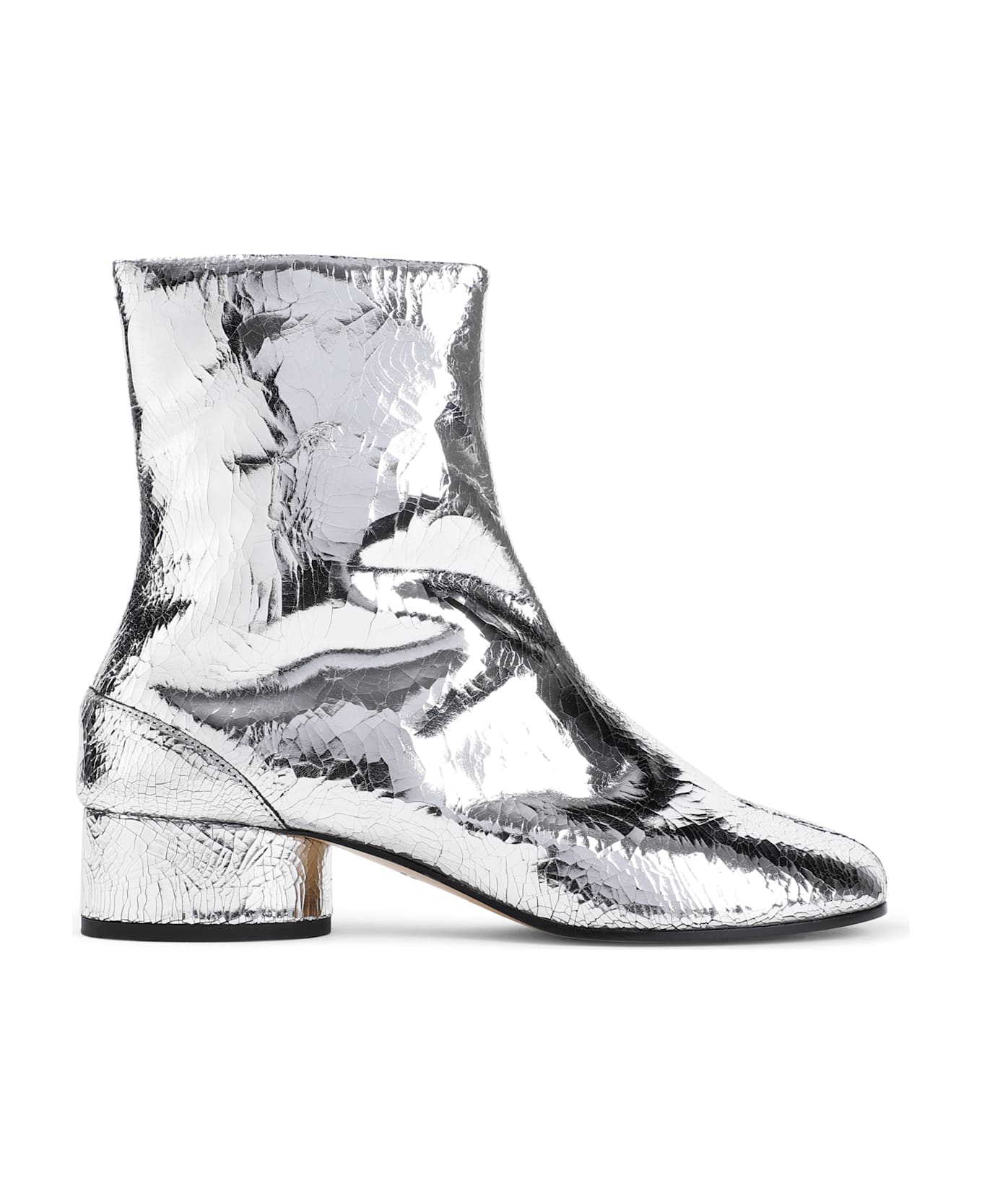 Maison Margiela Tabi Mirror Split-toe Ankle Boots - Silver