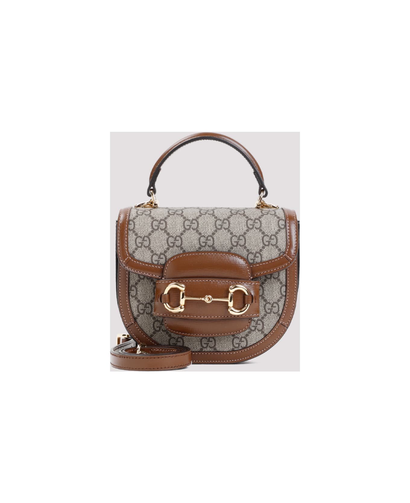 Gucci Mini Horsebit 1955 Tote Bag - B.eb Brown Sugar