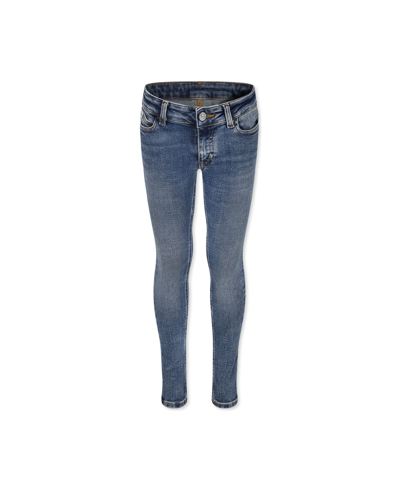 Calvin Klein Blue Jeans For Girl With Logo - Denim