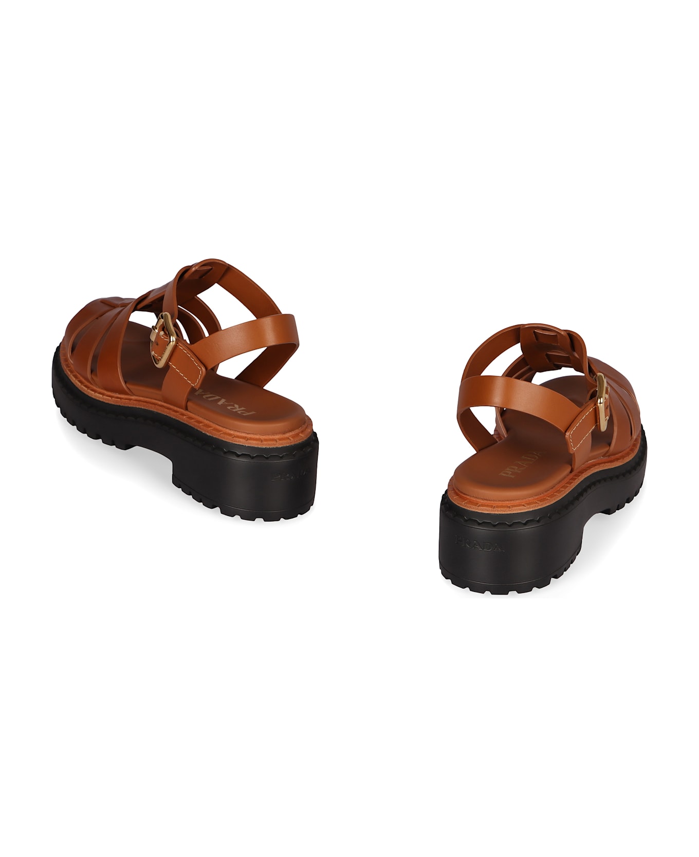 Prada Leather Sandals - brown サンダル