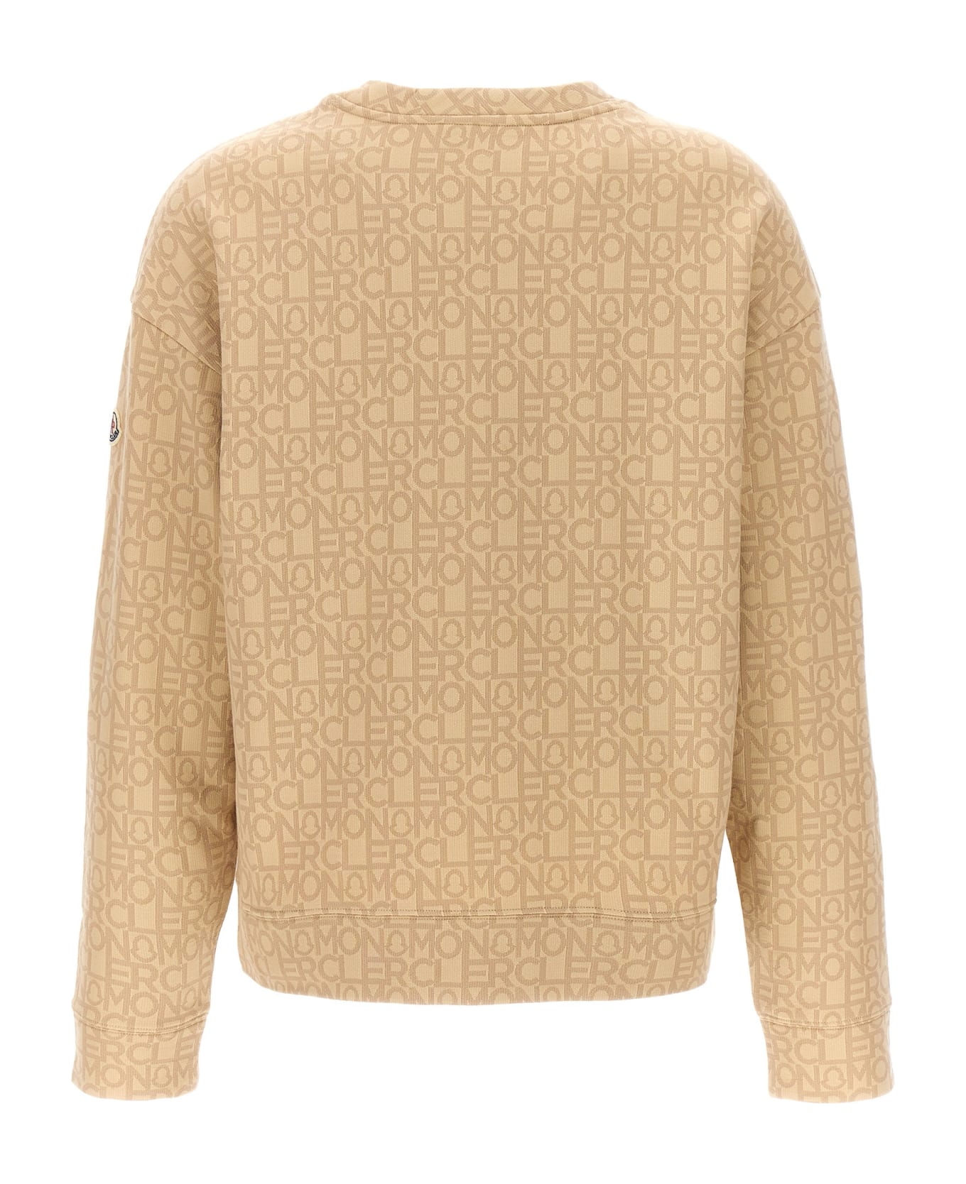 Moncler Jacquard Logo Sweatshirt - Beige