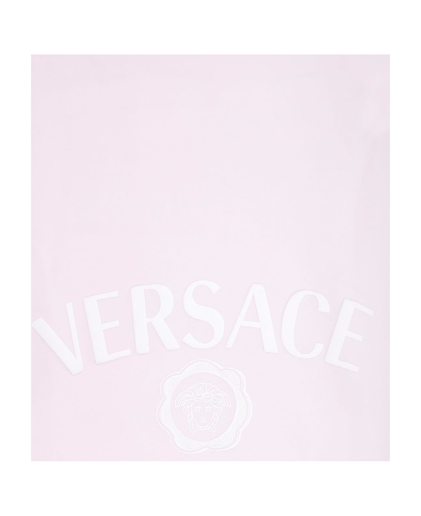 Versace Pink Blanket With Logo And Medusa For Baby Girl - Pink