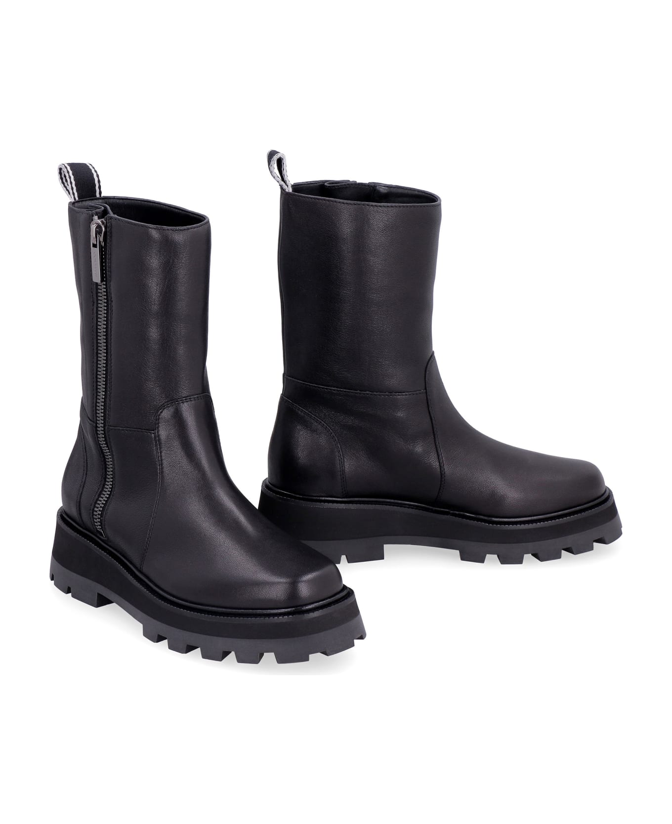 Jimmy Choo Bayu Flat Leather Boots - Black ブーツ