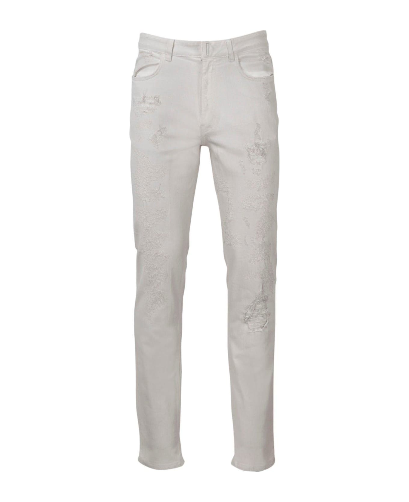 Givenchy Destroyed Slim-fit Jeans - White
