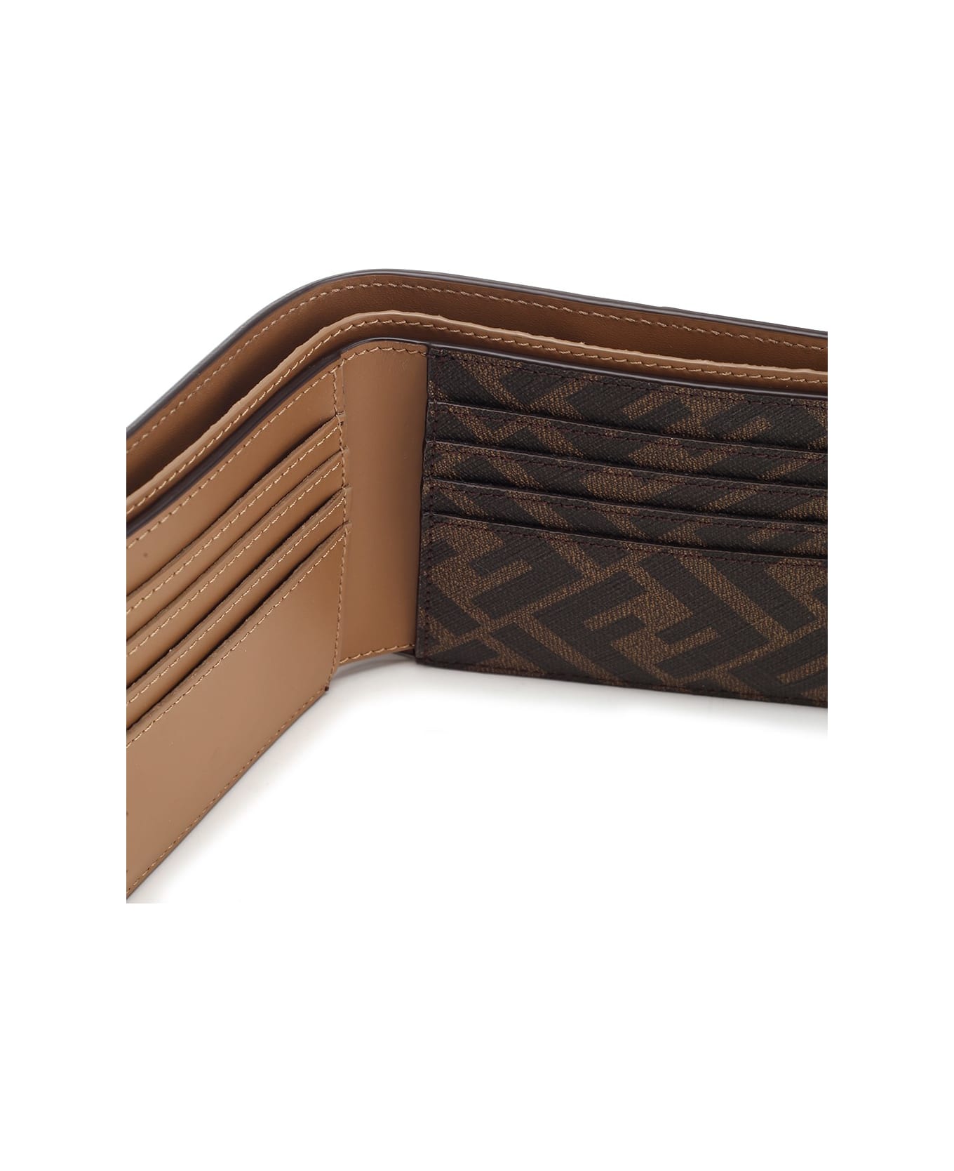 Fendi Ff Squared Bi-fold Wallet - Brown