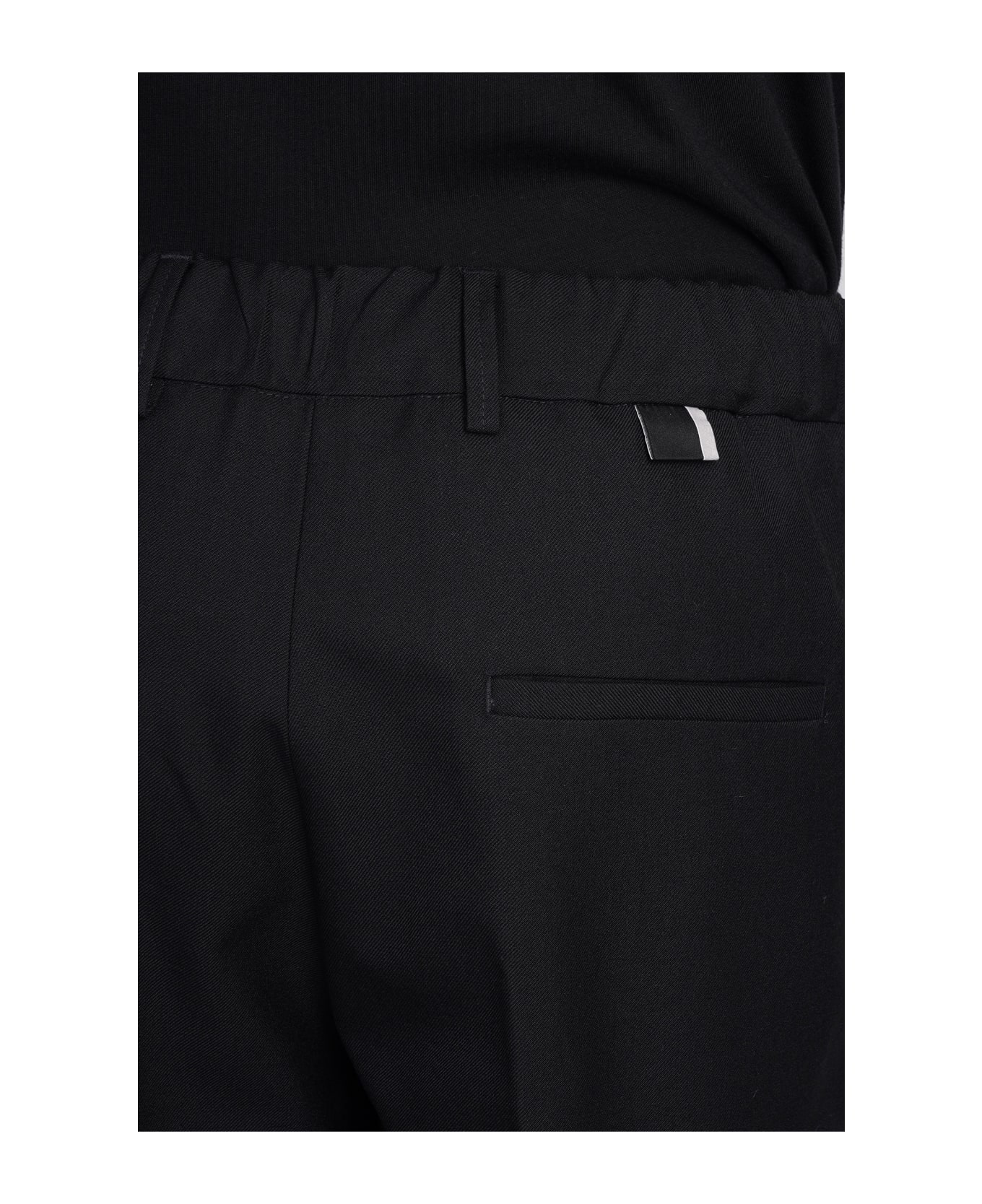 Low Brand Pants In Black Wool - black