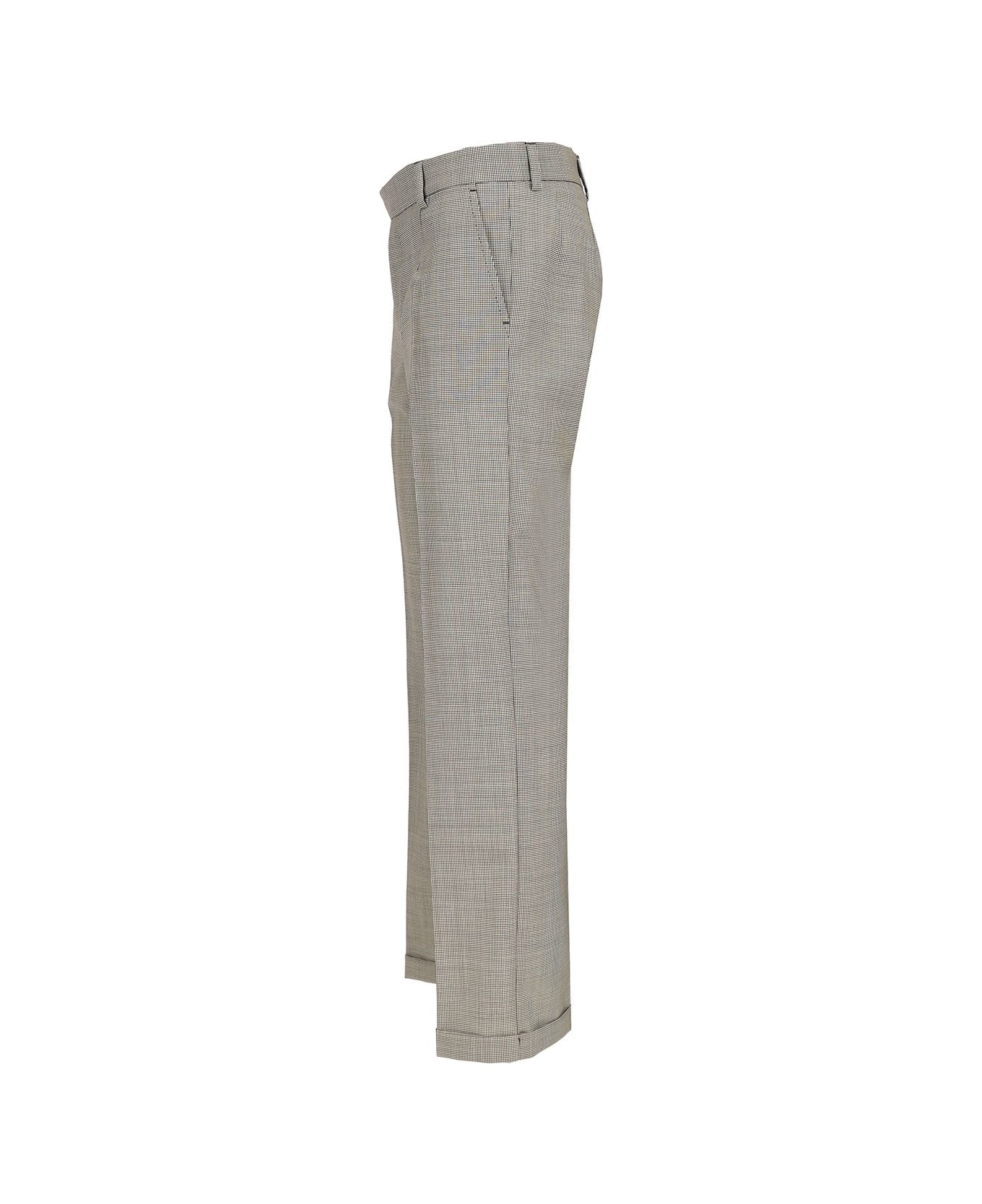 Dolce 
Gabbana Pied De Poule Trousers - Grey